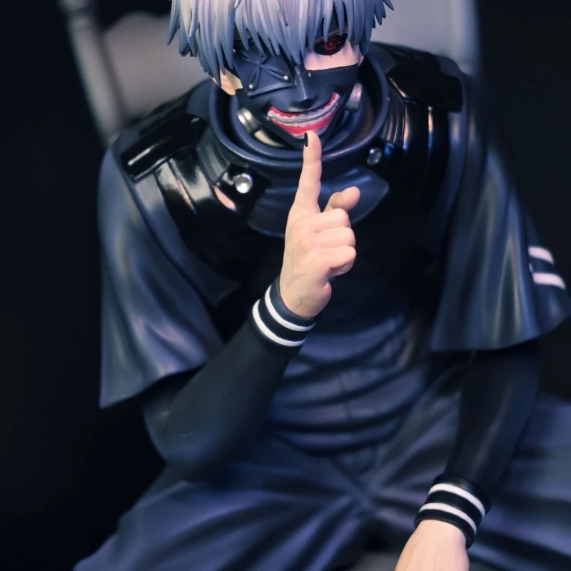 ฟิกเกอร์อนิเมะ คานากิ เคน ขนาด 17 ซม. ตัวละครจากโตเกียวกูล ของเล่นตกแต่ง ฟิกเกอร์ท่าทางนั่ง วัสดุ PVC ของสะสมสำหรับผู้ใหญ่