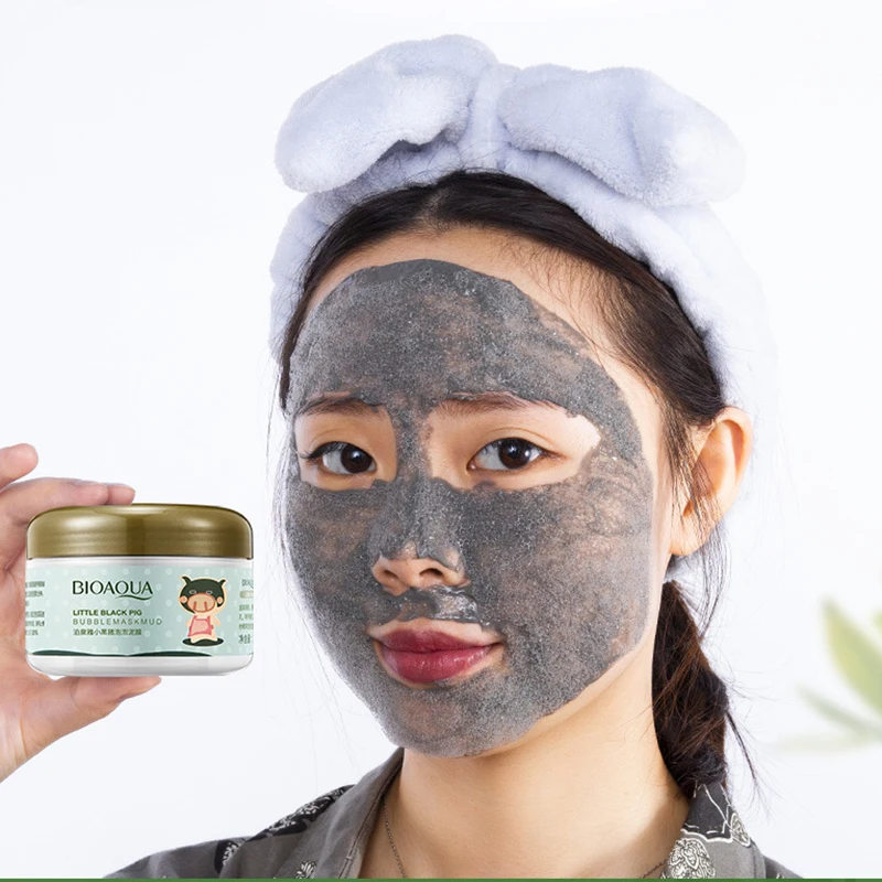 BIOAQUA Collagen Moisturizing Face Mask Facial Deep Cleaning Blackhead Removal Oil Control Bubble Clay Mask Mud Beauty Face Care