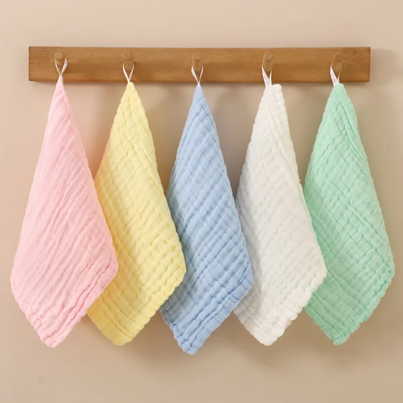 

30*30 см хлопковое полотенце однотонное марлевое квадратное полотенце впитывающее дышащее мягкое удобное подходит для мамы и ребенка