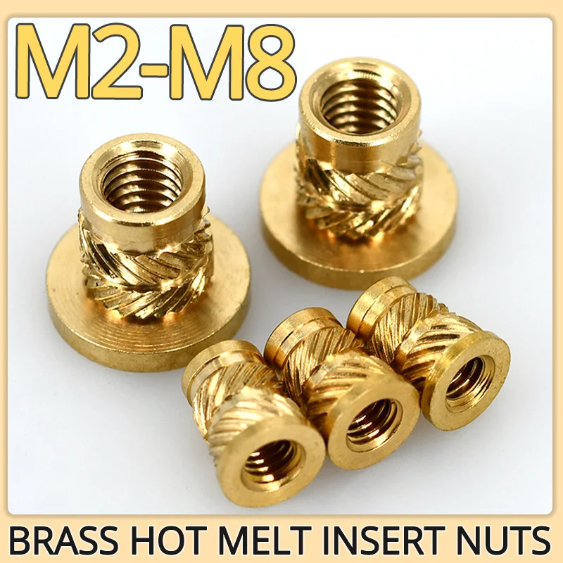 Brass Flange Nuts M2-M8 Heat Molding Insert