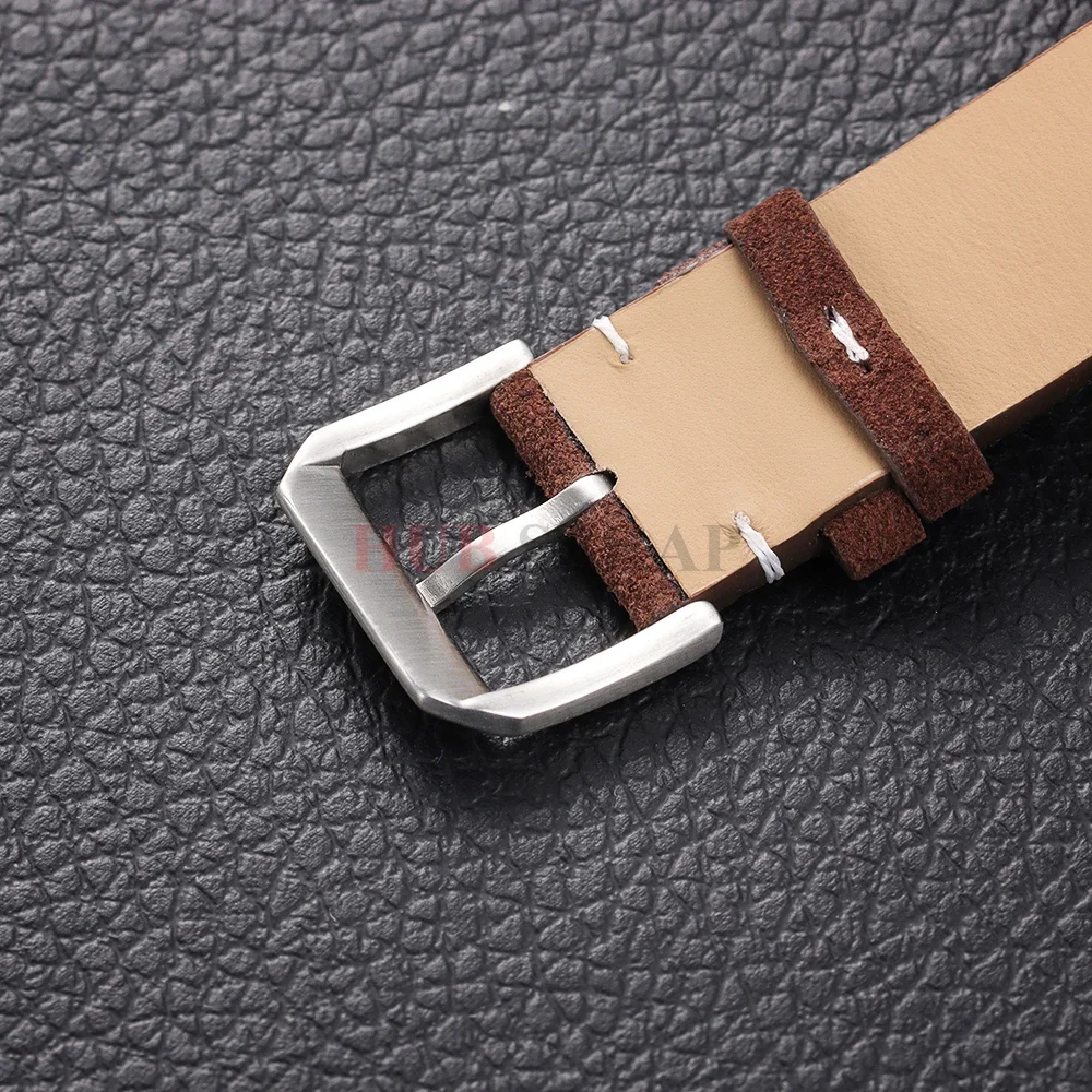 307 Stainless Steel Clasp Light Weight Buckle Genuine Cowhide Strap Buckle Metal Matte Silver Black Band Button 16mm 18mm 20mm
