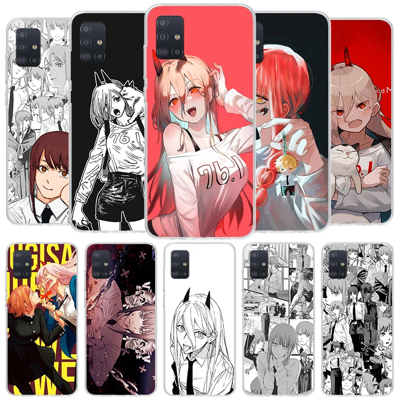 Power Makima Chainsaw Cover Phone Case For Samsung A51 A41 A31 A21S A71 A50S A40 A30S A20E A10S A6 A7 A8 A9 Plus Soft Fundas