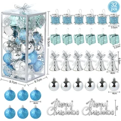 32Pcs/box Christmas Ball Ornaments Xmas Tree Hanging Pendants Set Merry Christmas Decorations For Home Navidad New Year Gifts