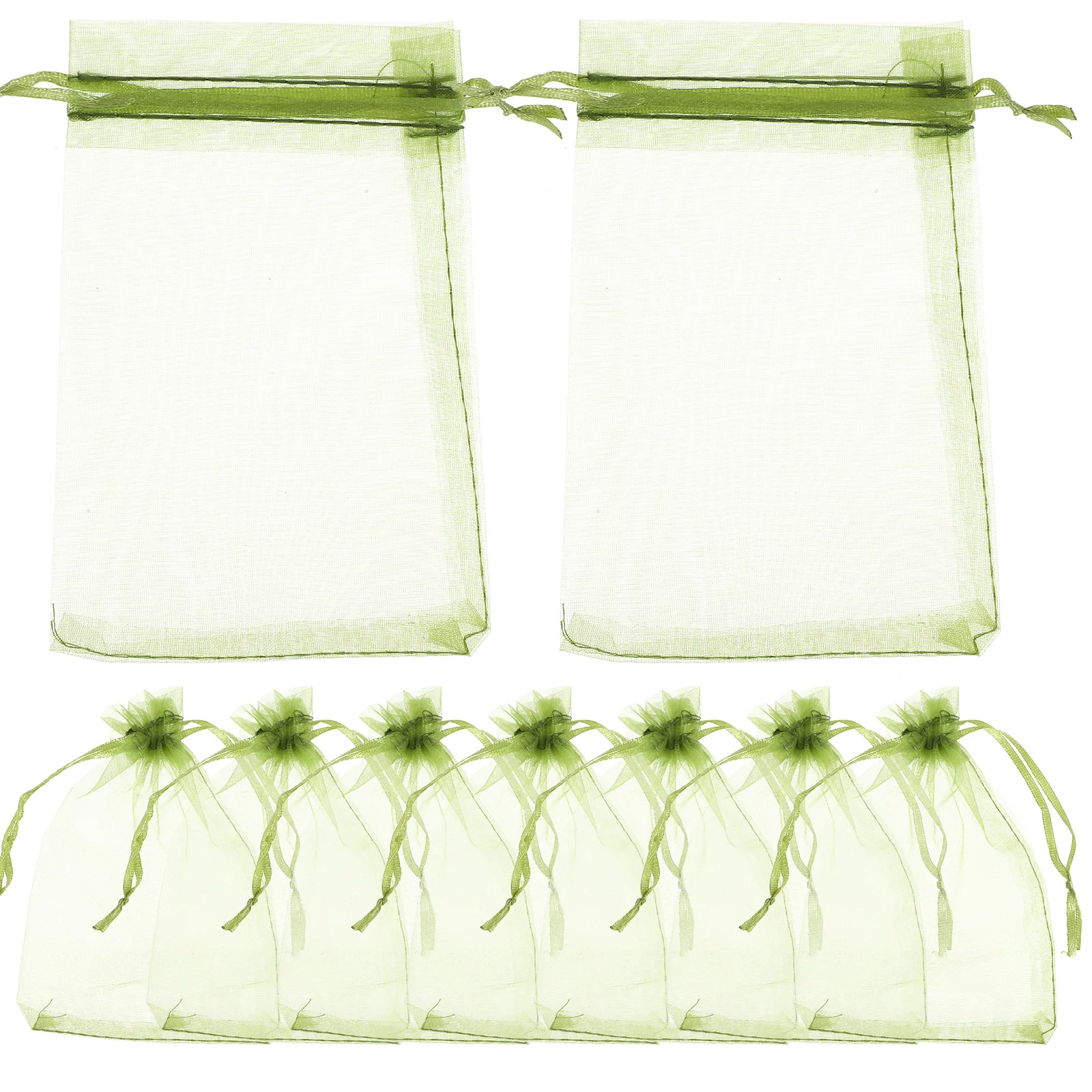 

100 Pcs 15x10cm Fruit Protection Mesh Bags Insect Resistant Netting Drawstring for Small Fruits Trees Garden Vegetable Field