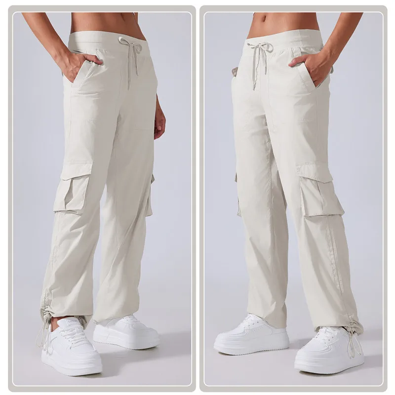 2025 New Activewear Gym Workout Wear Trousers Women Sports Cargo Pants Breathable Fashion Loose Casual Athleisure Pants