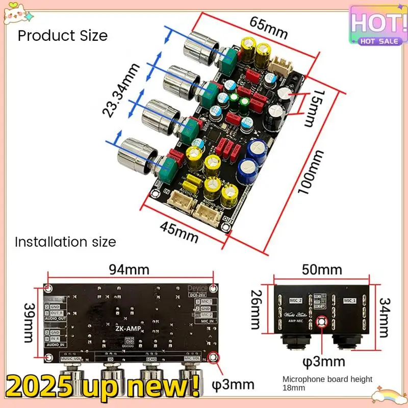 Classy-ZK-AMP Fever Karaoke Reverb Board Microphone K Song Singing Pre-Effector Board DSP Mixing Anti-Whistle