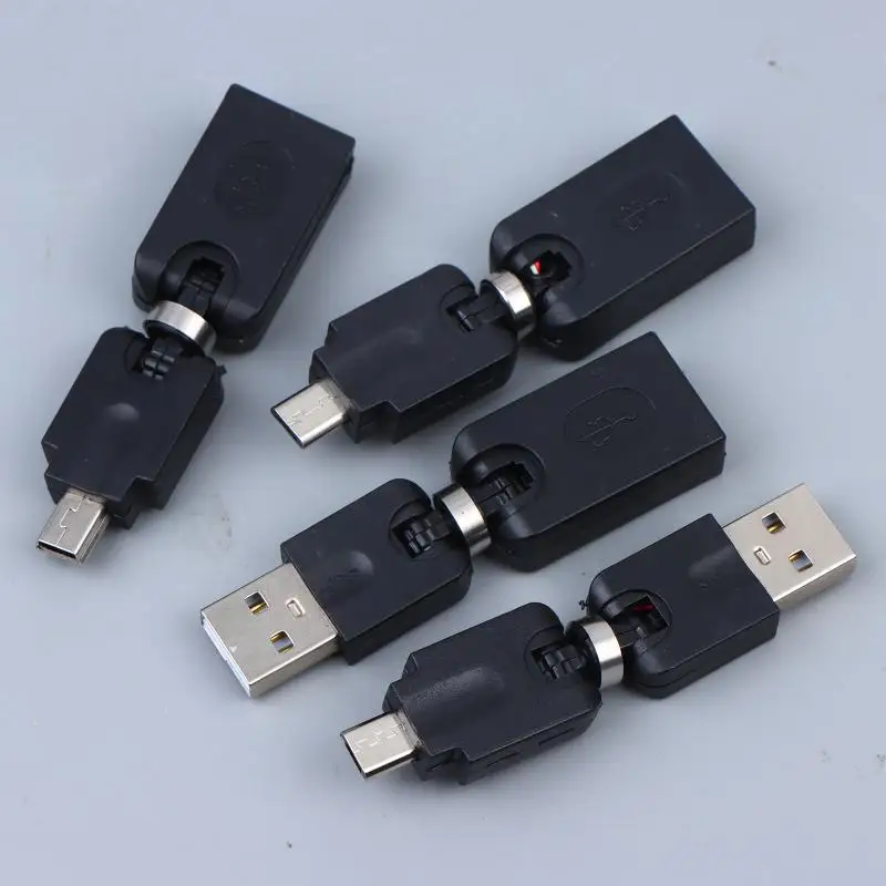 USB Adapter 360° Rotating Swivel Extension Cable Male Female Type A Angle Convertor Extension Head