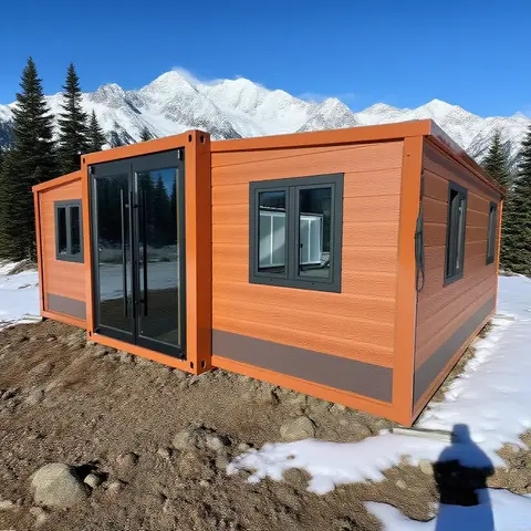 China Manufacturer's Modular Living Double Wing Ready Live Container House 20ft 40ft Double Wing Expansion Box House