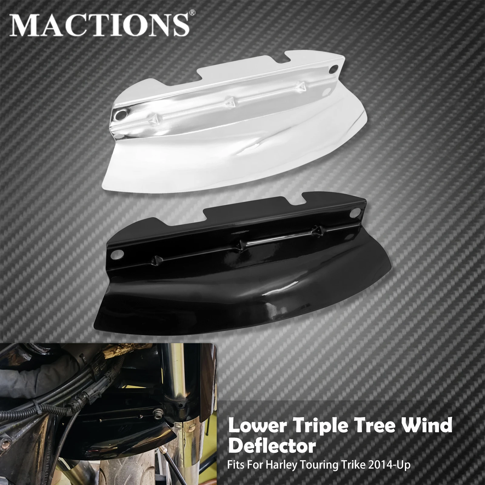 

Motorcycle Lower Triple Tree Wind Deflector Fairing For Harley Touring Electra Street Glide Road King FLHX FLHR FLTRX 2014-Up