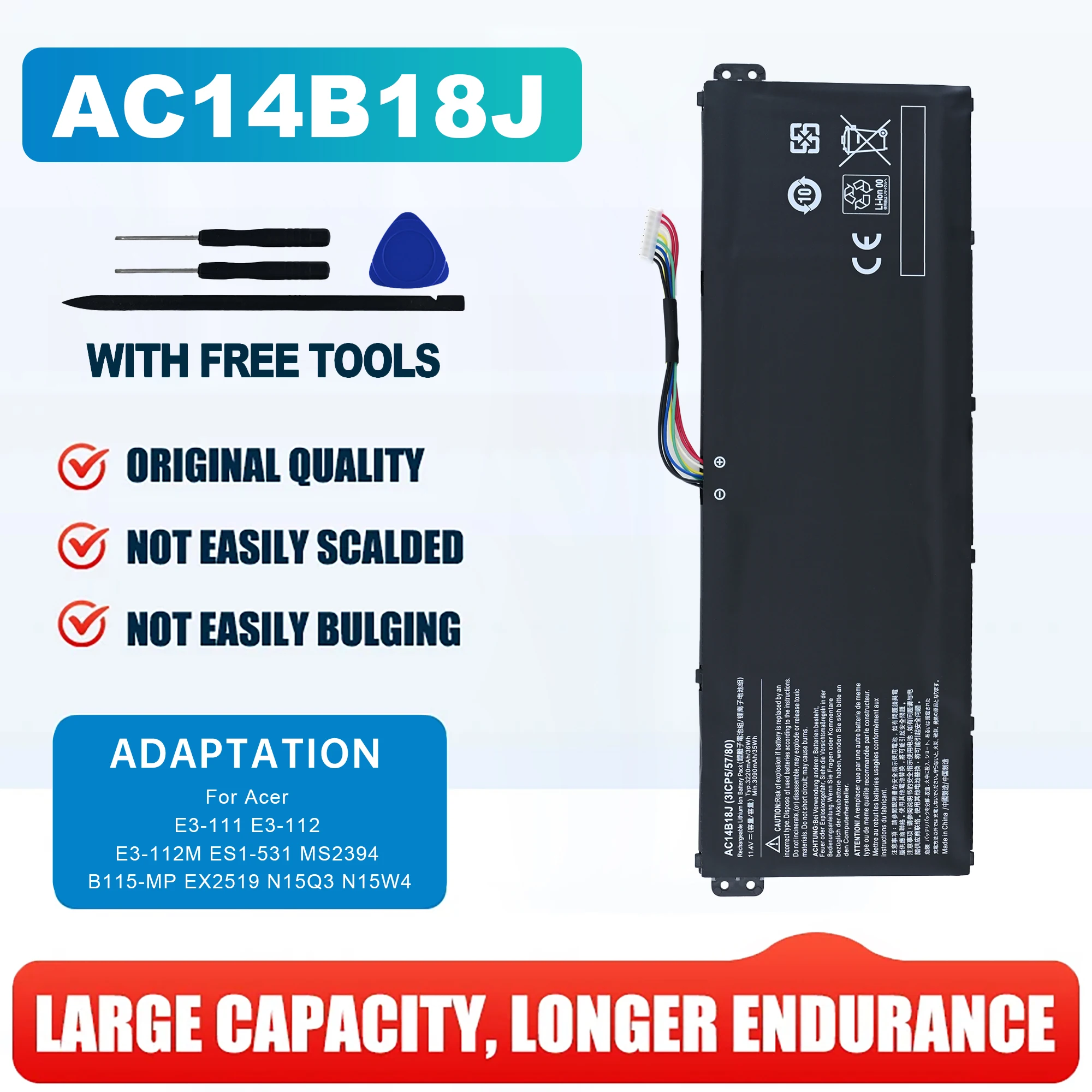 AC14B18J Laptop Bat…