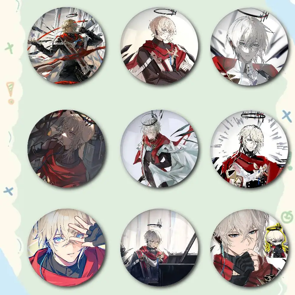 Executor From Arknights Premium Tinplate Round Lapel Pins: Cute Badge Brooches For Shoulder Bag Accessories, Souvenir Gifts