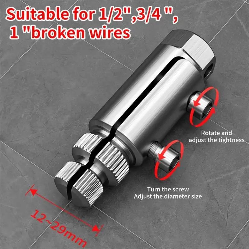 

Faucet Valves Screw Extractor Broken Bolt Remover Tool for 1/2", 3/4", 1" Water Pipe Plumbing Repair L4MF
