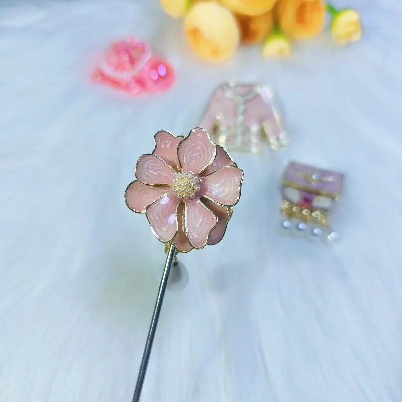 Fancy Beads Hand MadeIns Handmade Retro Small Fragrant Wind Set Camellia Tassel DIY Phone Chain Bead Pen Clay Bead Accessories F