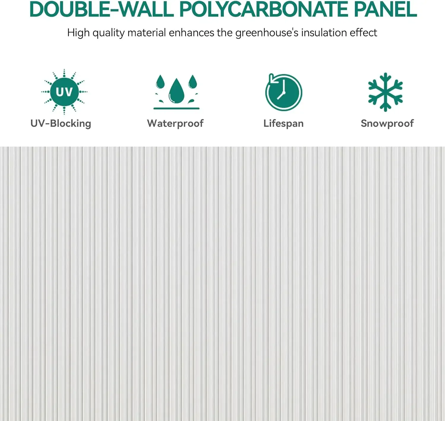 Polycarbonate Greenhouse Heavy Duty Green Houses Outdoor Aluminum Greenhouses with Sliding Doors Vent Window Premium