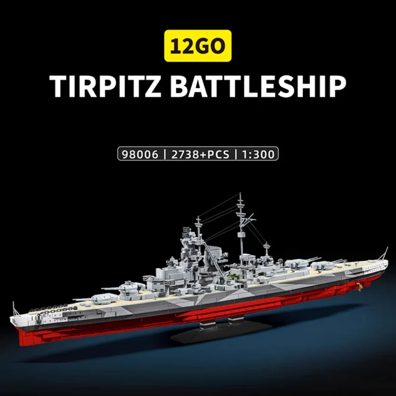 

2738+ Pcs 1:300 Wwii Military Battleship Building Set, Assembly Toy Decoration for Adult Collection, Halloween/Christmas Gift