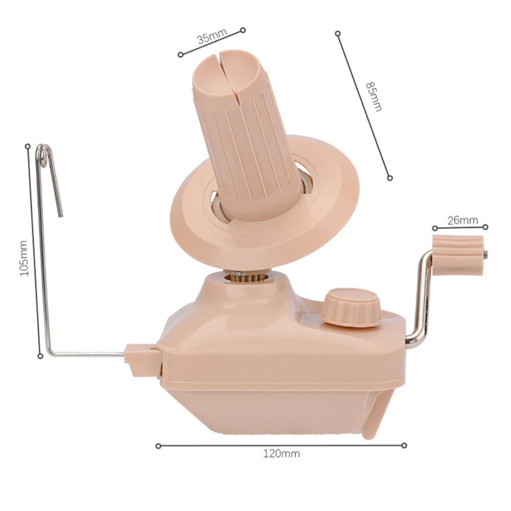 Hand Operated Yarn Winder Fiber Wool Manual Handheld Winder Machine String Ball Portable for DIY Sewing Making Accessories