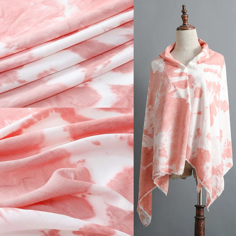 Clothing Printing Designer Fabric Cotton Denim Fabric Handmade DIY Tie Dye Gradient Tablecloth Soft Shirt Drape