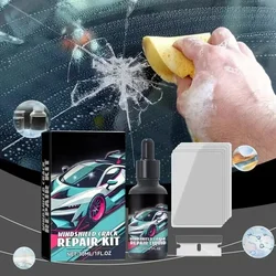 Gebarsten Glas Kras Reparatieset 30ml Voertuig Voorruit Nano Vloeistofvuller Quick Fix Voorruit Kras Herstellen Vloeistof Voor Glas