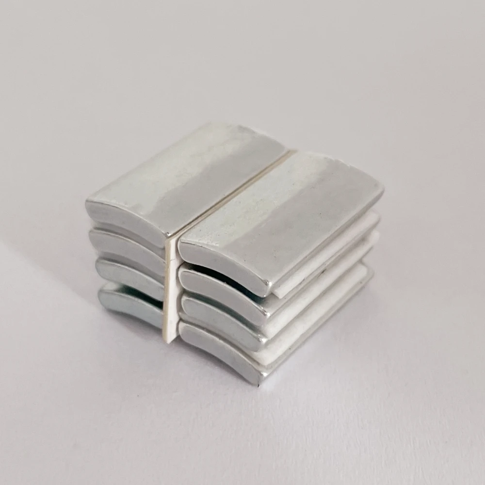 8PCS Arc Magnet OR14.3xIR11.8x20mmx45deg. N42SH Strong Motor Magnets for Generators Wind Turbine Magnetics Neodymium Segments