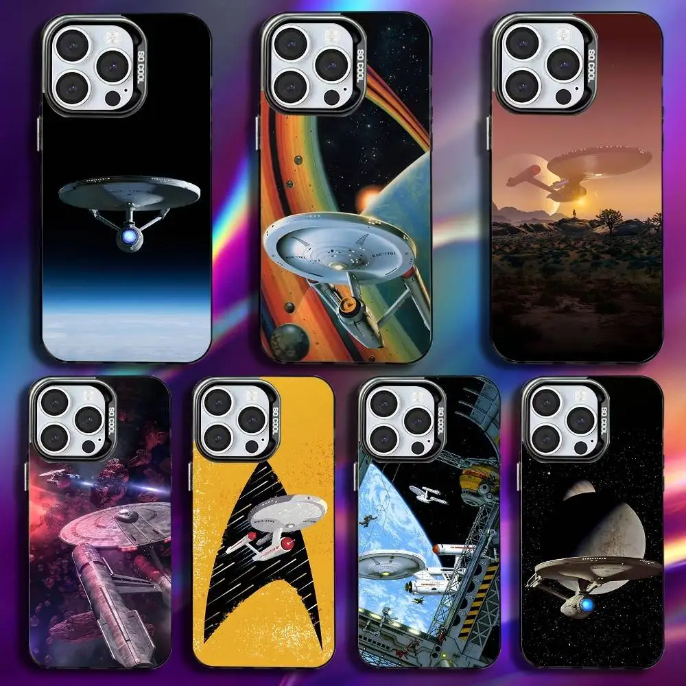 

Star T-Trek tv Phone Case For iPhone 16,15,14,13,12,11,Pro,Max,Plus,Mini,XS,SE Anti Fall Black Matte Hard Bumper