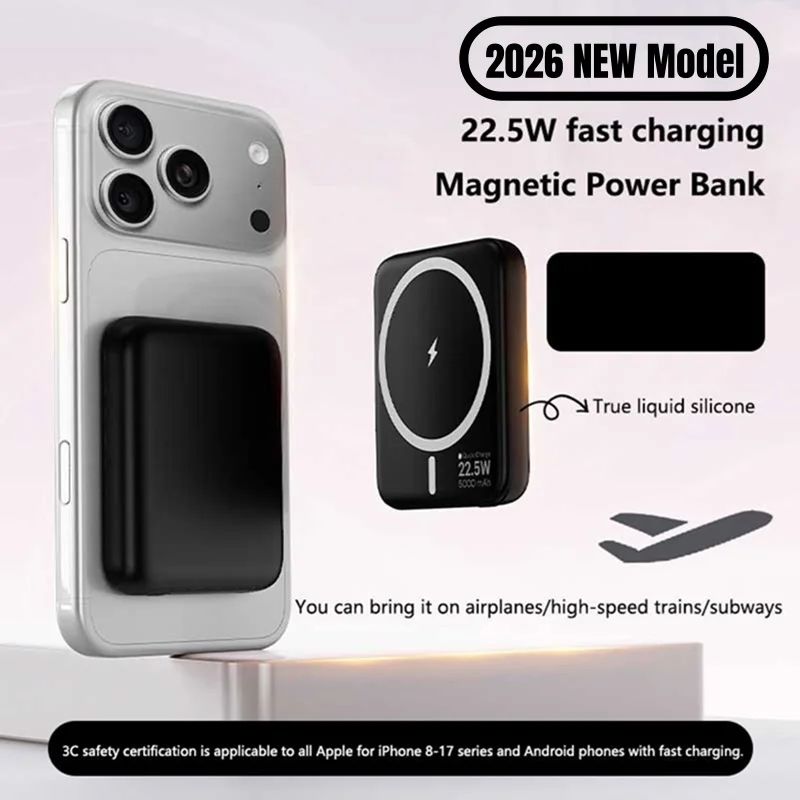 100000mAh بنك الطاقة اللاسلكي المغناطيسي PD 22.5 واط شاحن سريع بطارية خارجية محمولة آيفون سامسونج هواوي 2026 جديد #1