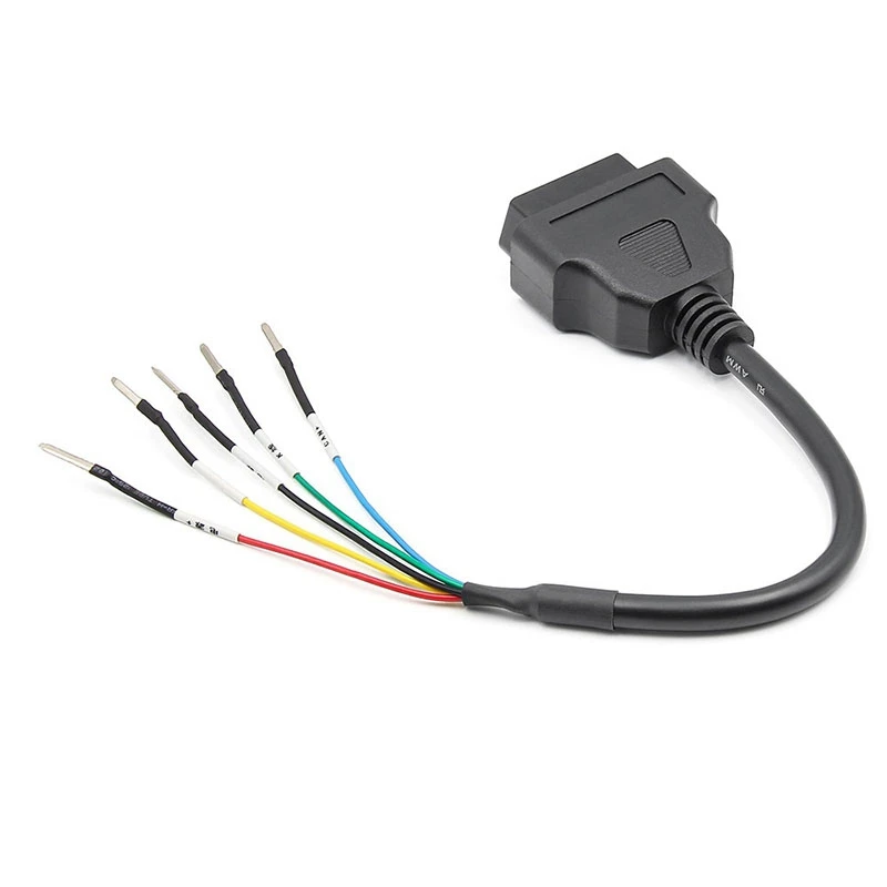 Cable de extensión de diagnóstico de coche, Conector de probador de puente de línea CAN K hembra OBD OBD2 de 16 Pines, Pigtail