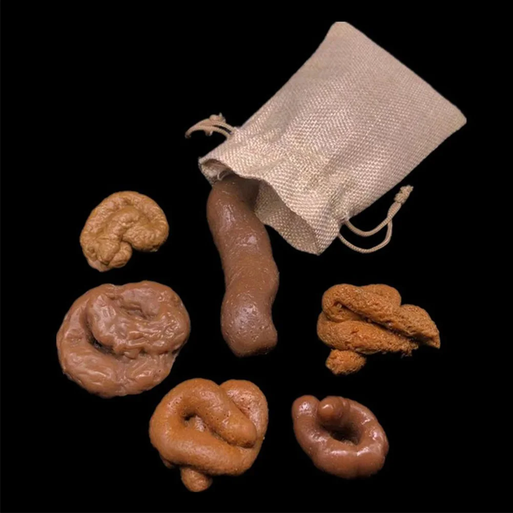 

6Pcs/Set Soft Poop Simulation Poop Poop Toys Simulation Poop Poop Toys Plastic Fake Dog Poo Prank Props for April Fools Day