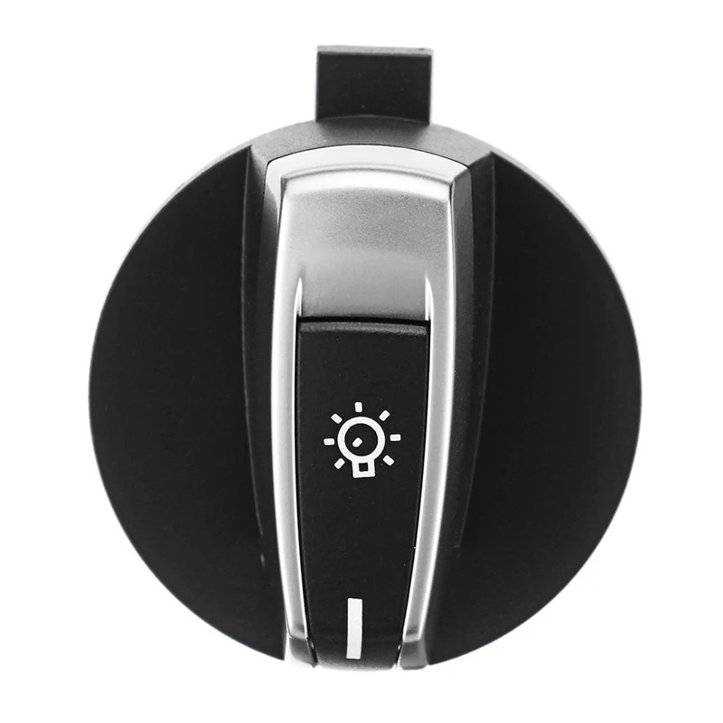 Tombol kenop sakelar lampu depan mobil, untuk BMW 5/7 Series X3 X4 F01 F02 F03 F10 F18 F07 F06 F25 F26 hitam, 1 buah