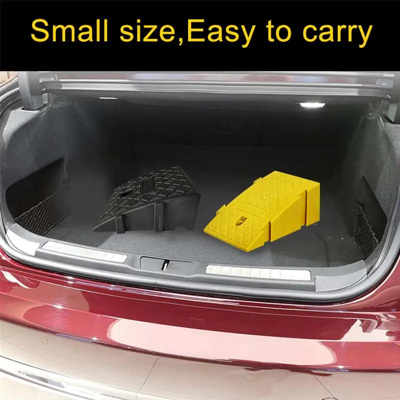 Portable Tires Curb Ramps Heavy Duty Threshold Ramp Kit Car Wheel Driveway Ramps For Car Trailer Truck Motorcycl Bike Accessory