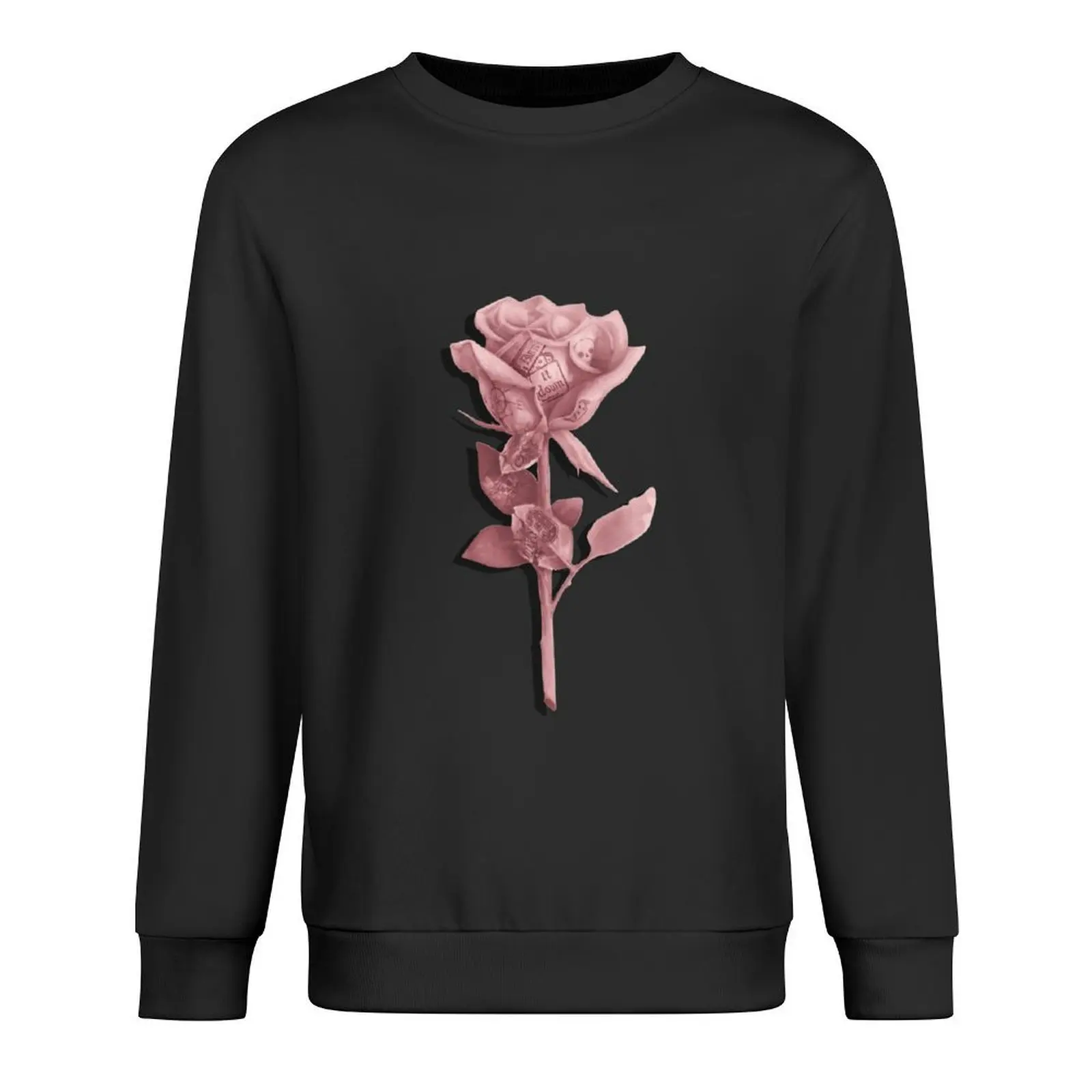 

A rare rose Pullover men wear graphic t shirts men japanese style autumn pullover