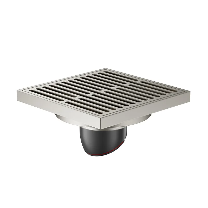 Household Odor Proof Floor Drain Invisible Brick Inlaid Bathroom Anti Backflow and Insect Proof Floor Drain Gun Gray