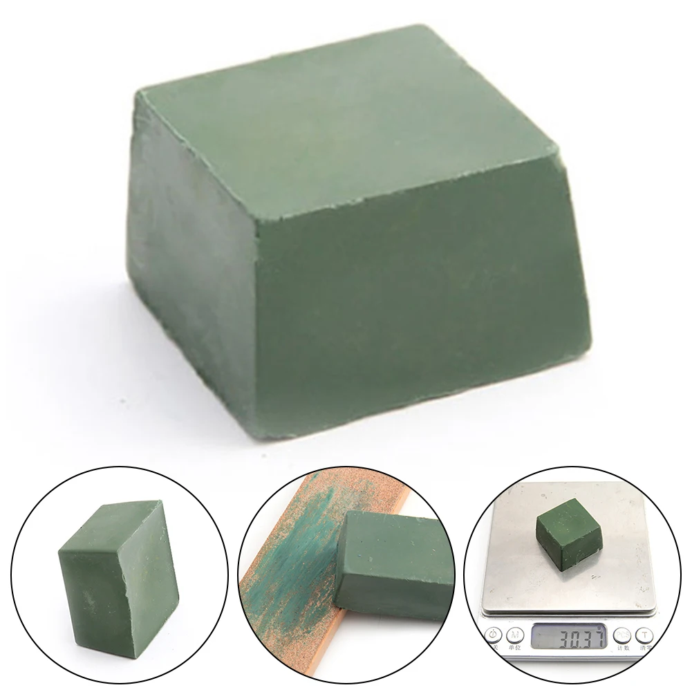 1Pc Green Polishing Paste Alumina Fine Abrasive Green Buff Polishing Compound For Fabric Linen Leather Strop Polishing Buffing