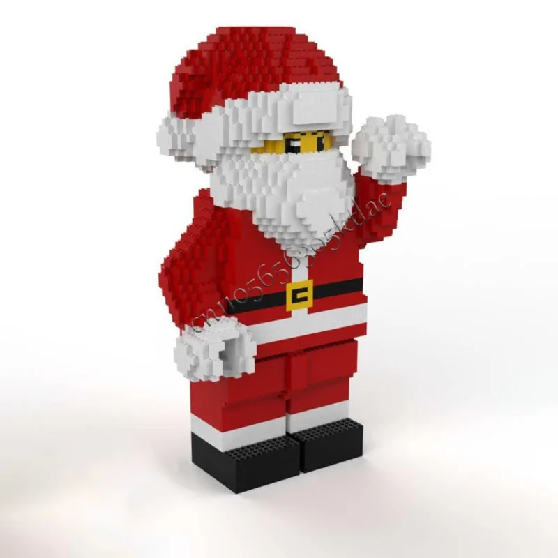 Figurines créatives du père noël, blocs de construction, modèle d'assemblage, jouets d'exposition pour enfants, cadeaux d'anniversaire, nouvelle collection 2021