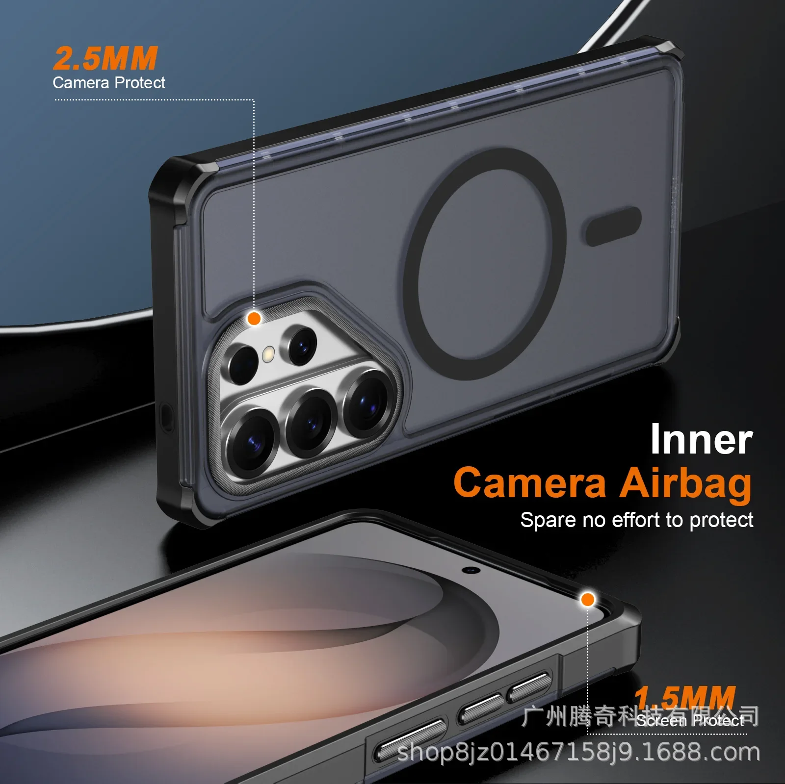 Rugged Hybrid Armor OTT-BOX Case For Samsung S26 FE Ultra S25 S24 Plus A57 A37 A17 A07 For Magsafe Anti-drop Protect Phone Cover view 3