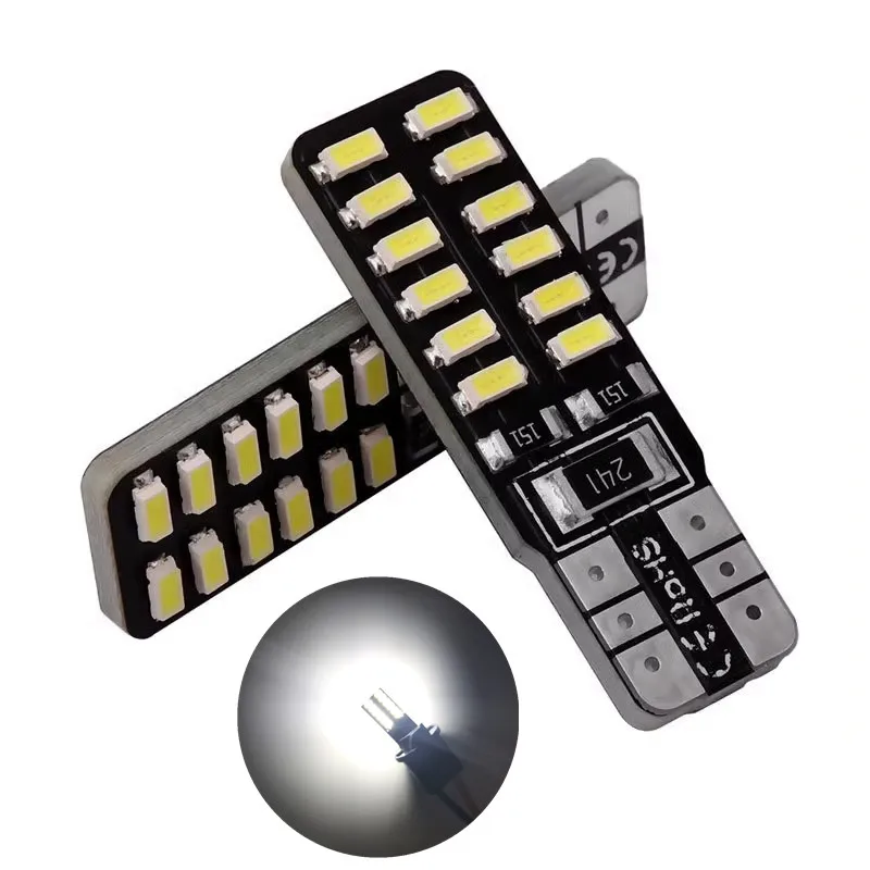 

2/4/10PCS CANBUS T10 W5W 194 LED Bulb 2014/24SMD 12V Car Interior Reading Light Clearance Lights License Plate Lamp Signal Bulbs