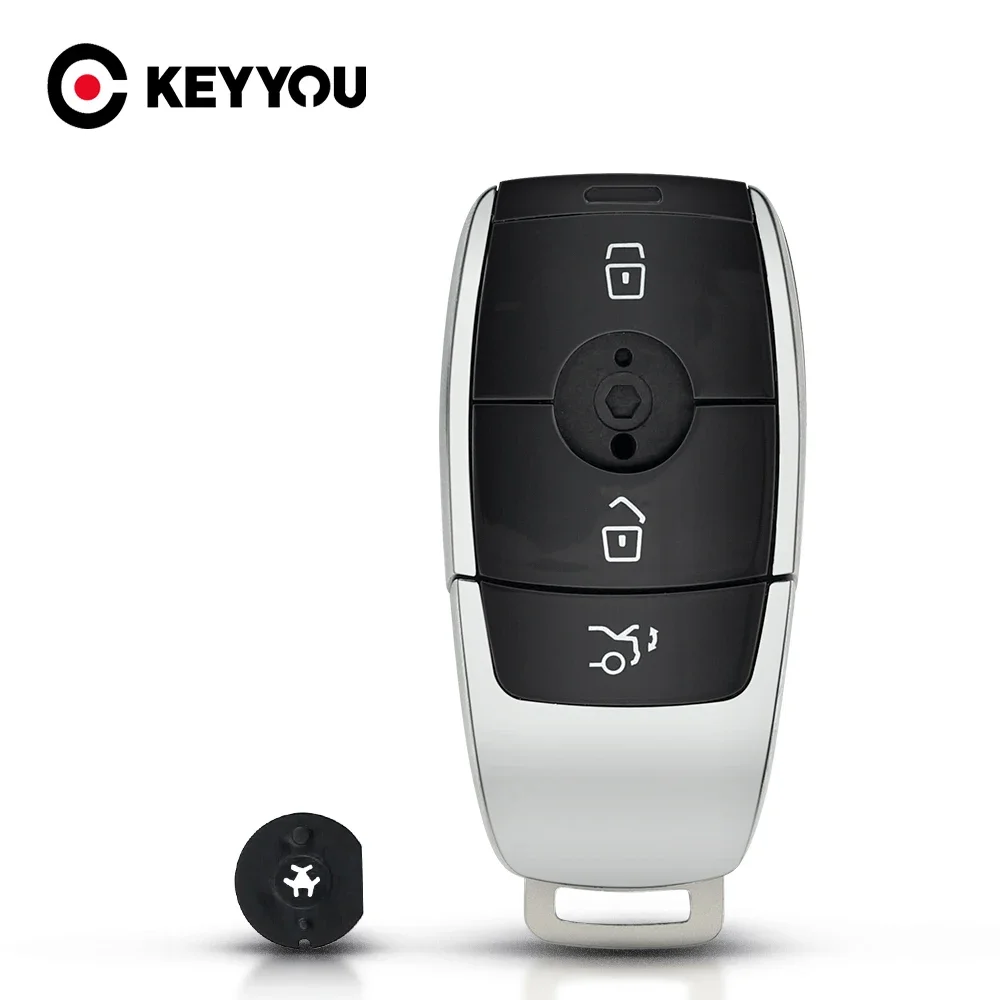 KEYYOU Remote 3 Button Car Key Shell For Mercedes Benz 2017 E Class S GLC CLE CLA GLB GLS W177 W205 W213 W222 X167 AMC Smart Key