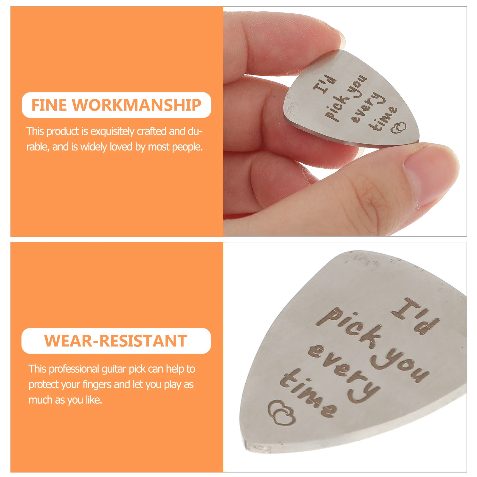 

2pcs Small Guitar Pick Ukulele Electric Bass Picks Ergonomic Durable Professional Plectrums For Folk Stringed Instruments