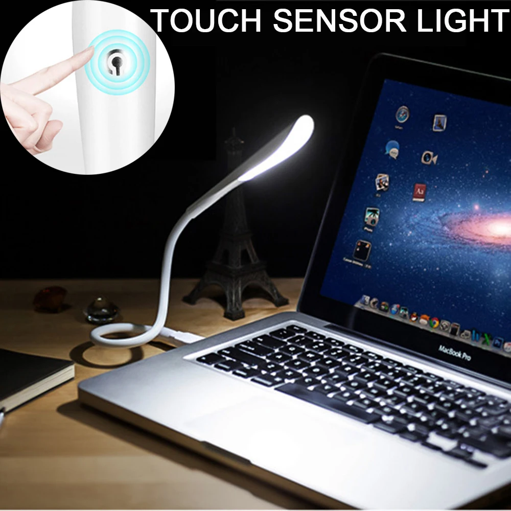 Touch Sensor Light USB LED Book Reading Light Portable Table Lamp Ultra Bright Adjustable Night Lights For Power Bank PC Laptop