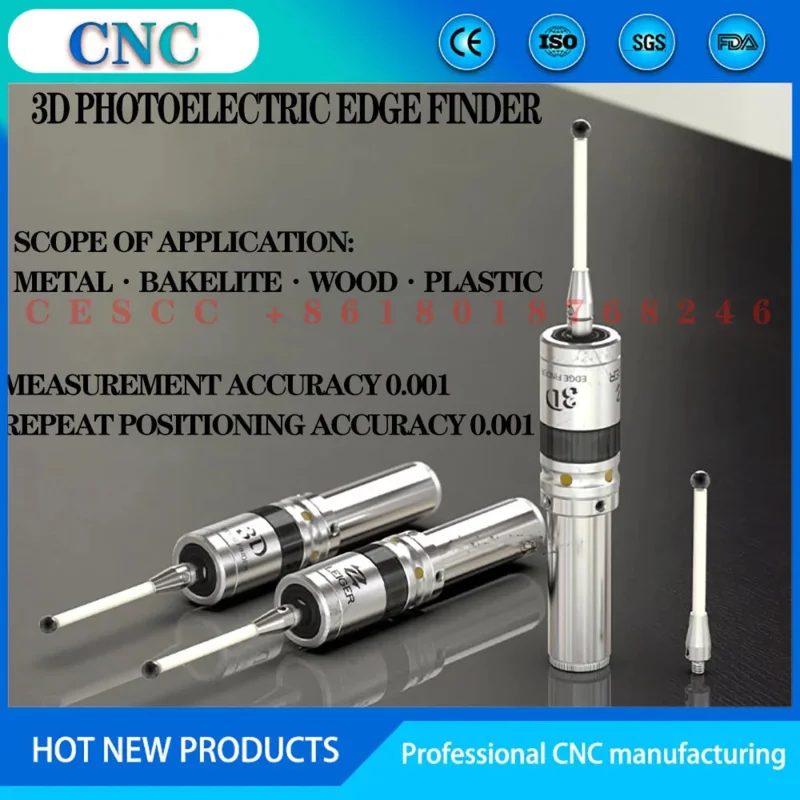 CNC 3D light edge finder MMP25 machining center sub-center rod detection sensor glowing sound high precision 0.001