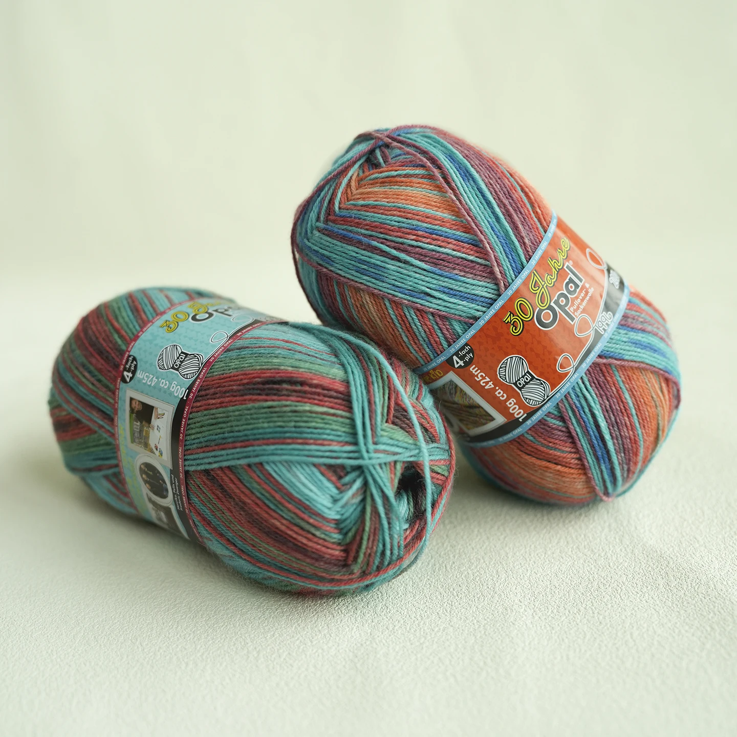 1 Ball 100g Opal – 30 Years of Opal 4 Ply Sock Yarn: 75% Wool, Self-Patterning Knitting Yarns