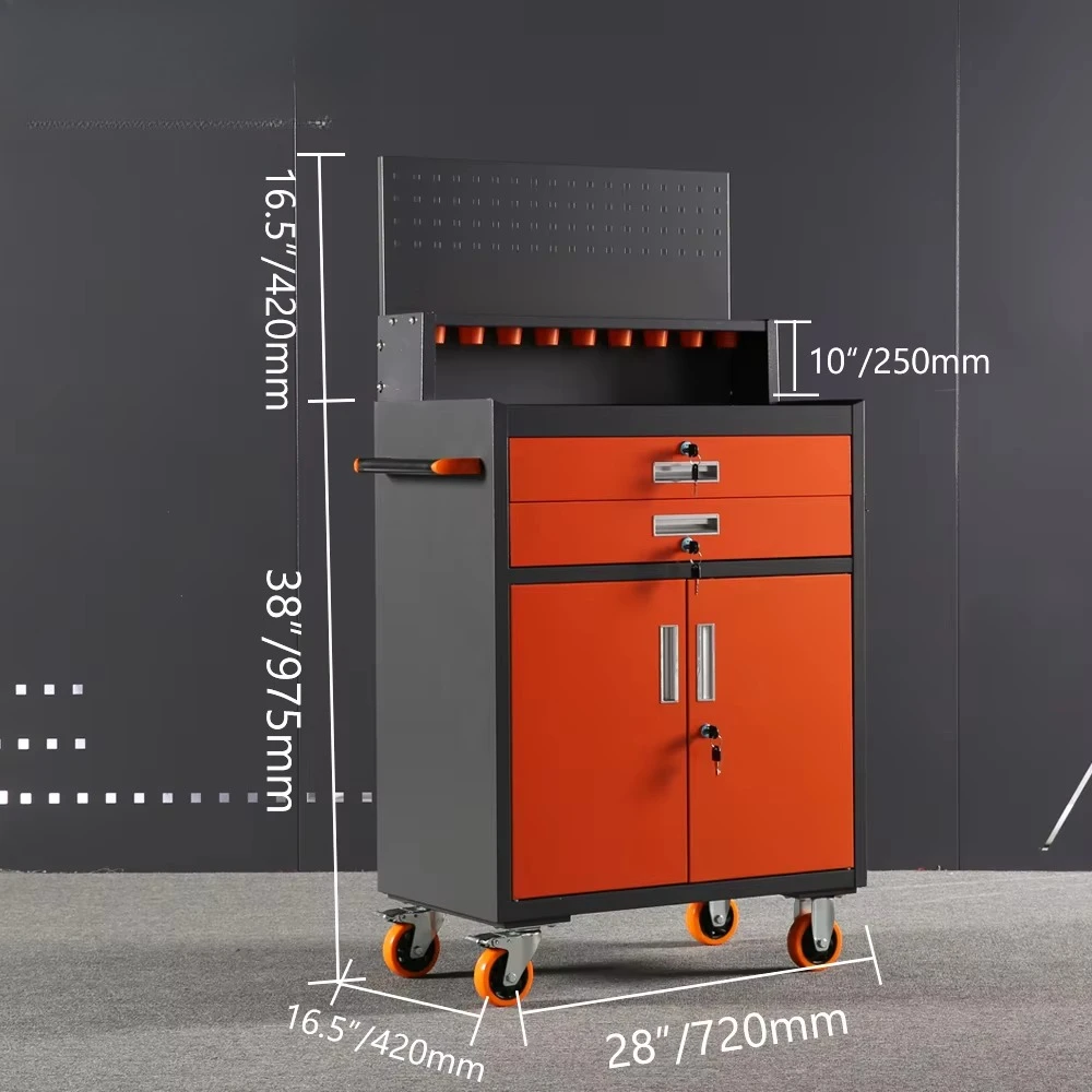 J07C CNC Carts With Wheels CNC Rolling Cart Tool Cart Tool Cart with Drawer Is Suitable for Factories, Garages, Workshop