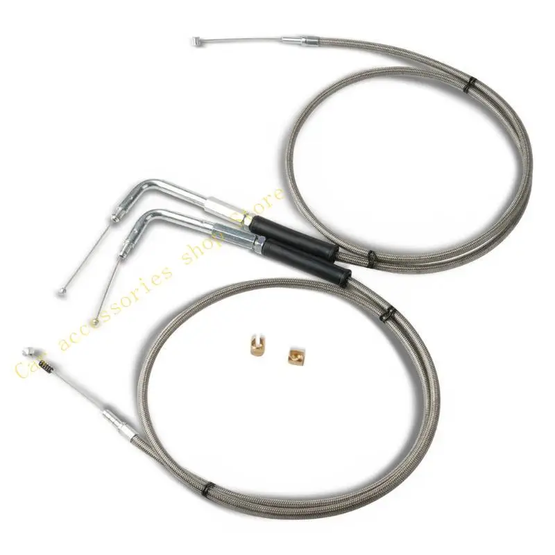 

T21E Idle Cable with 90° Elbow Fitting for Davidson FXST FLST FLT XL 1996-UP Throttle and Idle Cable Set Replace 56579-02A