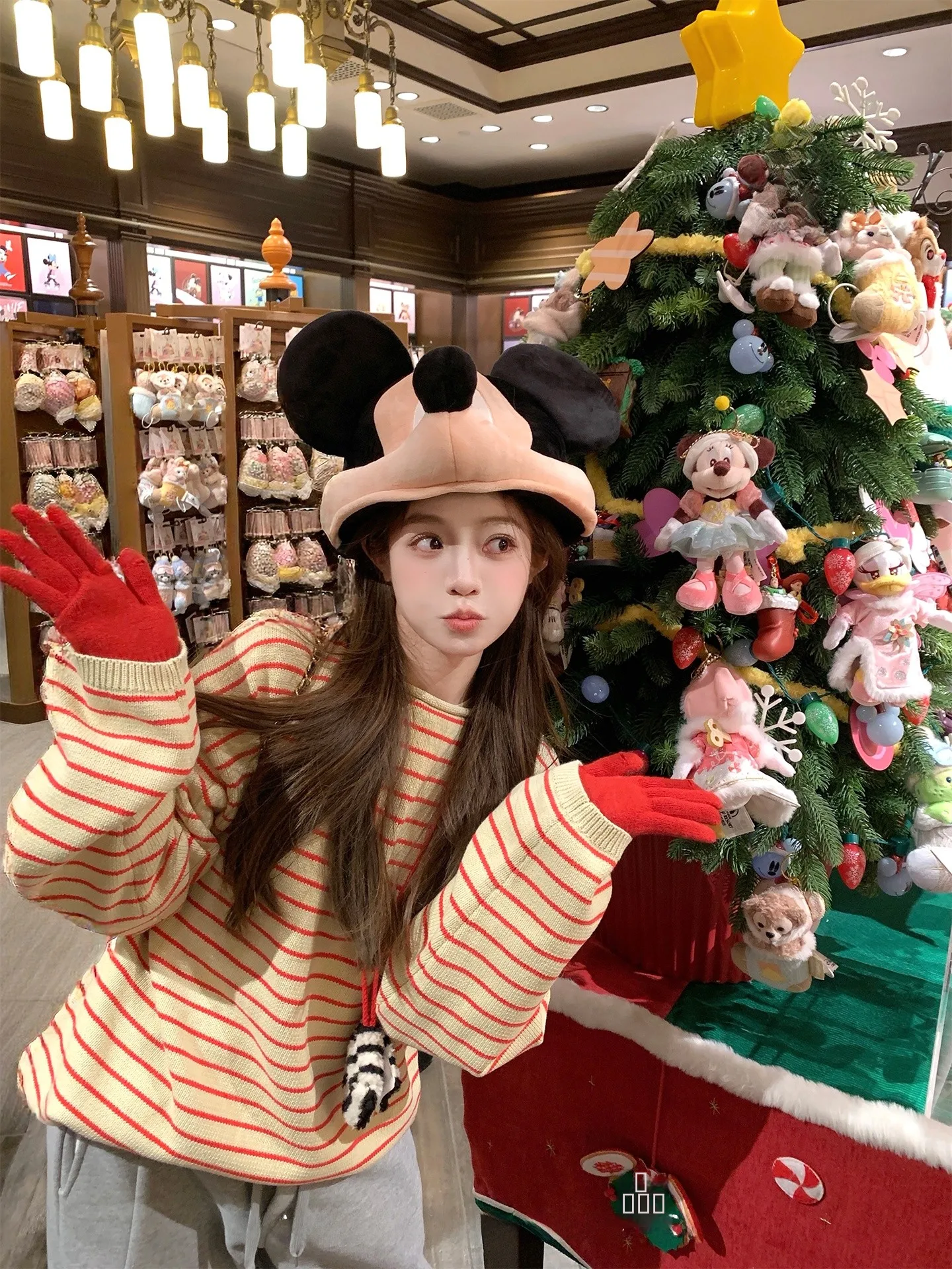 

Женский свитер FF BLUE из 100% хлопка с круглым вырезом, в полоску, свободного кроя, с длинными рукавами, вязаный топ для прогулок, модный зимний вариант