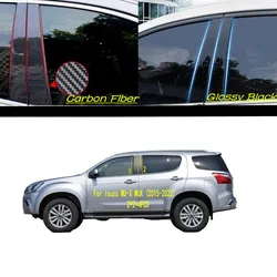 Car PC Material Pillar Post Cover Door Trim Window Molding Sticker Accessories Plate For Isuzu MU-X MUX 2015 2016 2017 2018-2022