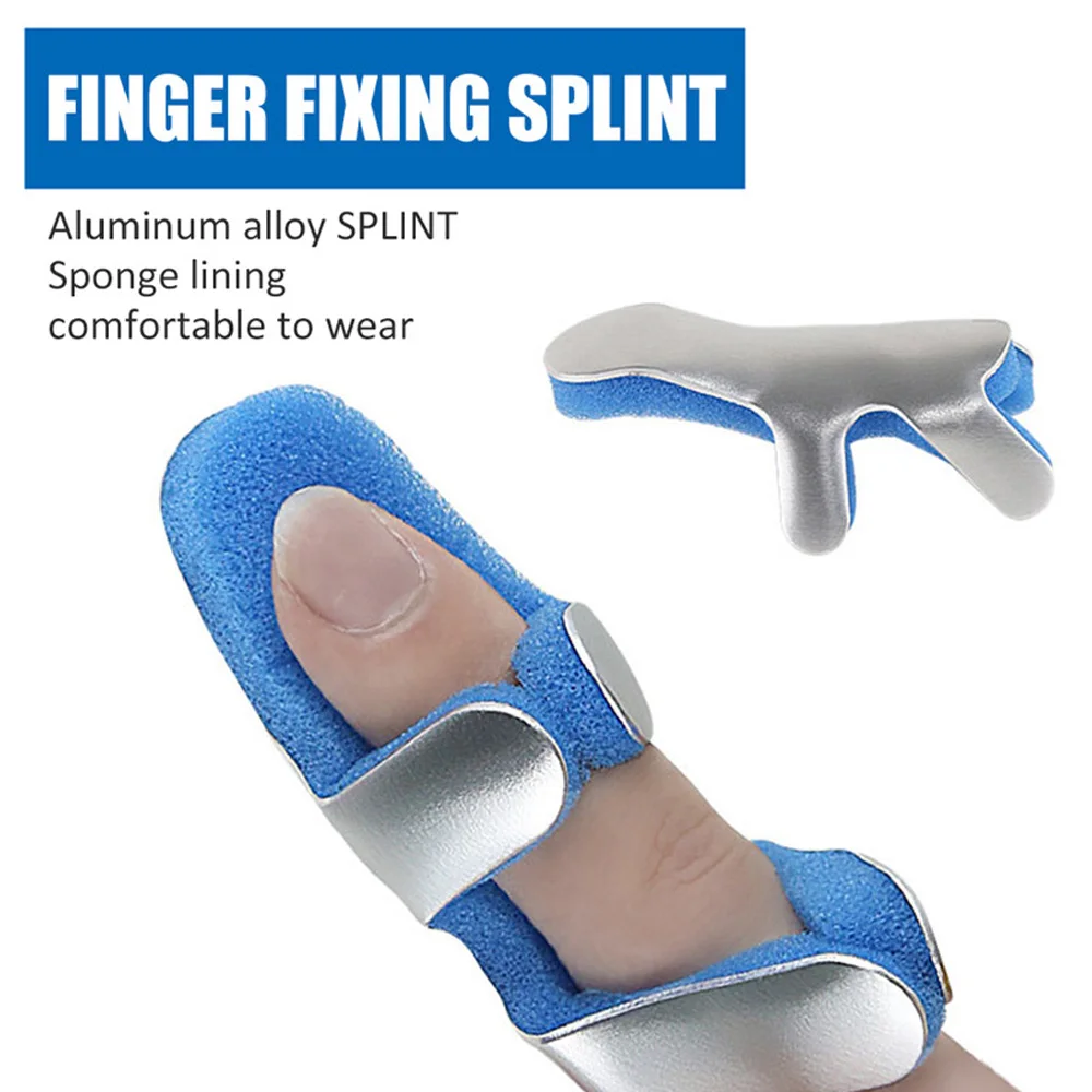 TIKE 2 Pcs Adjustable Sponge Finger Fixed Splint Finger Fracture Fixation Brace for Fingers Pain Relief Finger Extension Splints