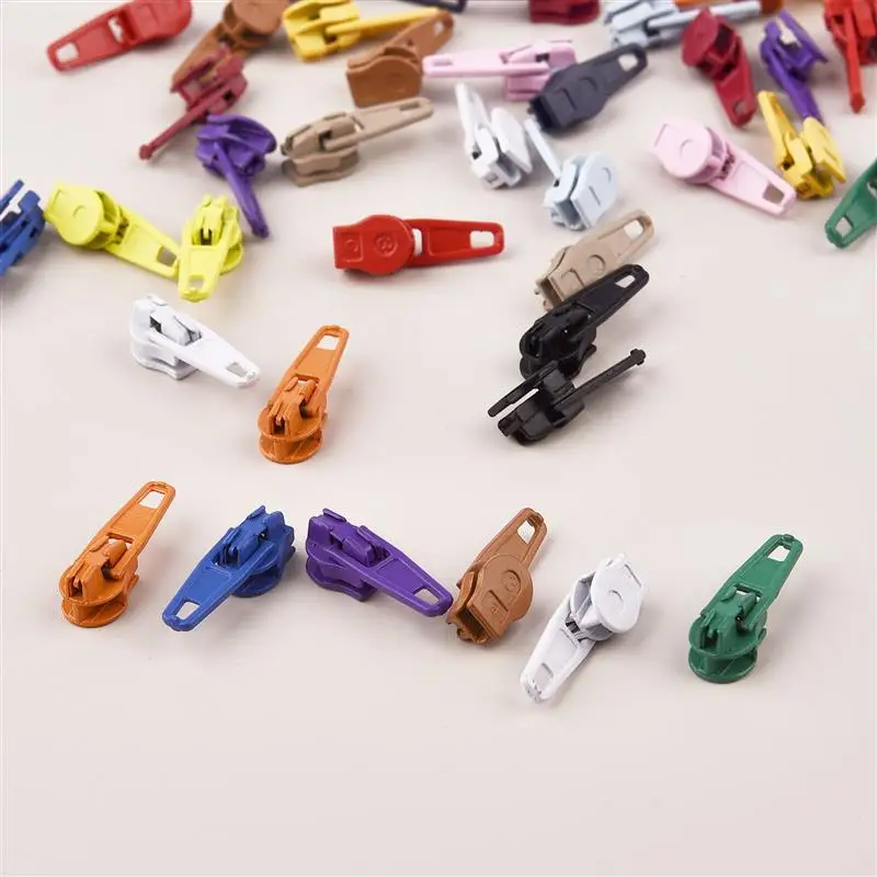 10Pcs 3# Nylon Coil Auto Lock Zipper Puller DIY Sewing Tool Zipper Slider For Tailor Sewing Accessories