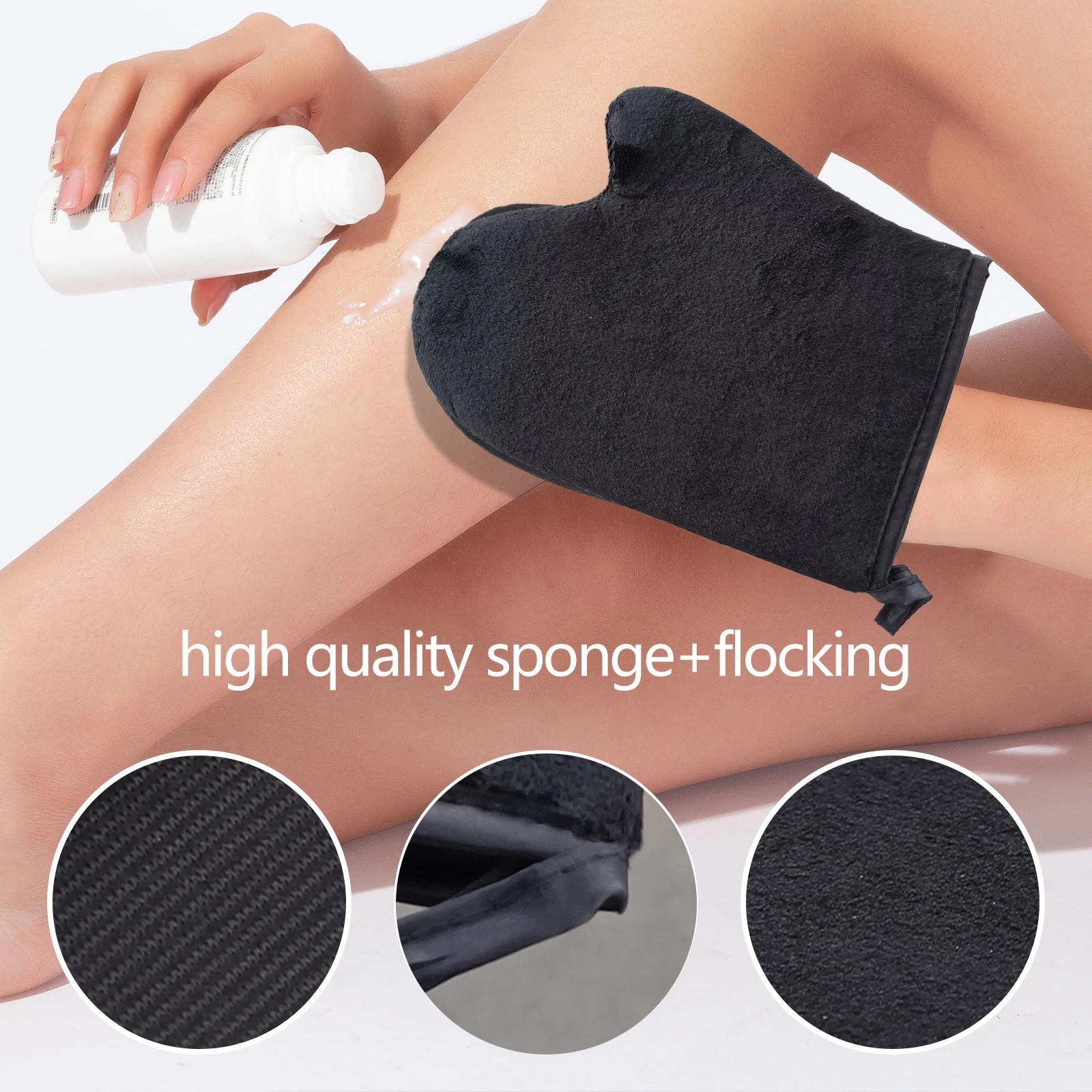 1 Piece Self-Tanning Mitt Double-Sided Lotion Applicator Glove for Loving Tan