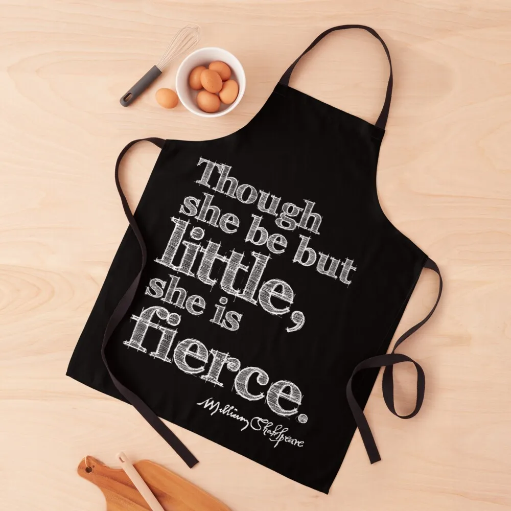 

Shakespeare Little But Fierce Grunge Sketch Quote (Light Version) Apron restaurant kitchen equipment novelties kitchen and home