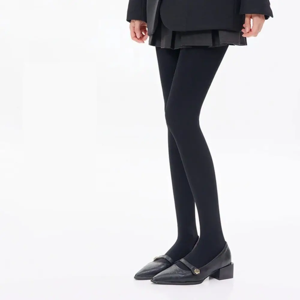Sexy Elastic Winter Velvet Leggings High Waist Thin Women's Pantyhose Keep Warm Solid Color Thermal Leggings for Women