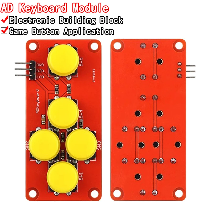 Keyboard AD simulasi lima modul kunci tombol Analog untuk papan ekspansi Sensor arduino